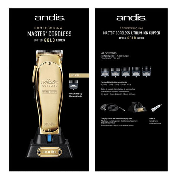 Andis Master Cordless Limited Gold Edition – E.138th Beauty Town