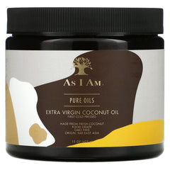 As I Am Pure Oils Extra Virgin Coconut Oil, 15oz