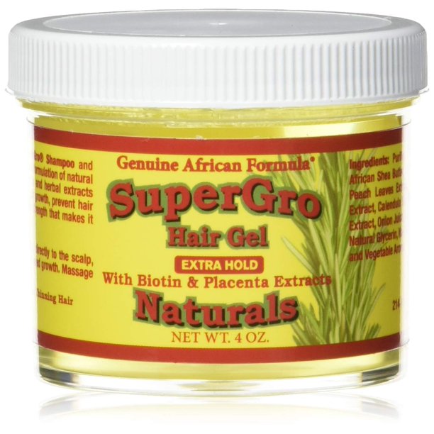 Genuine African Formula SuperGro Hair Gel, Extra Hold, 4oz